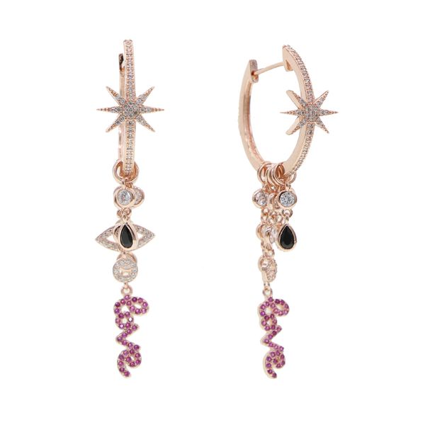 rose gold silver color multi charm hoop women earring 5a cz love eye star starburst charm fashion jewelry 200924, Golden;silver
rose gold silver color multi charm hoop women earring 5a cz love eye star starburst charm fashion jewelry 200924, Golden;silver