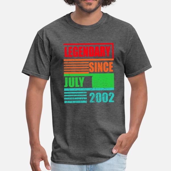 18th birthday legendary since july 2002 t shirt men design 100% cotton s-3xl homme cute new fashion spring autumn outfit shirt
18th birthday legendary since july 2002 t shirt men design 100% cotton s-3xl homme cute new fashion spring autumn outfit shirt