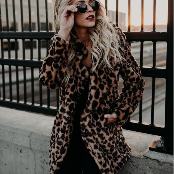 junelove women new winter faux fur coats vintage leopard female loose warm coats casual street lady animal print thick outwears, Black
junelove women new winter faux fur coats vintage leopard female loose warm coats casual street lady animal print thick outwears, Black