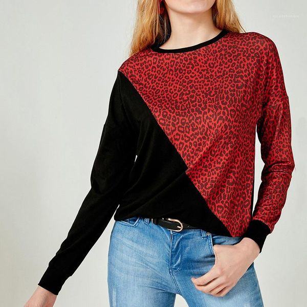 tshirts designer long sleeve leopard panelled woman casual fashion ladies tees crew neck women contrast, White
tshirts designer long sleeve leopard panelled woman casual fashion ladies tees crew neck women contrast, White