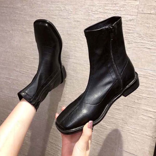 fashion color matching round head women long boots female martin casual wild non-slip leather women's boots cowboy booties sh008 p36, Black
fashion color matching round head women long boots female martin casual wild non-slip leather women's boots cowboy booties sh008 p36, Black