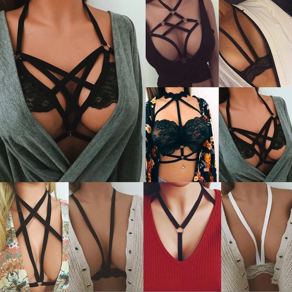 fashion women elastic harness bralette bralet bra bustier cami cage crop, Black;red
fashion women elastic harness bralette bralet bra bustier cami cage crop, Black;red