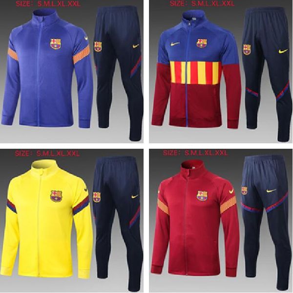 2020/21 new barcelona soccer training suit long sleeve jerseys 20 /21 maillot de foot barcelona football jacket jogging tracksuit @16486, Gray 
2020/21 new barcelona soccer training suit long sleeve jerseys 20 /21 maillot de foot barcelona football jacket jogging tracksuit @16486, Gray