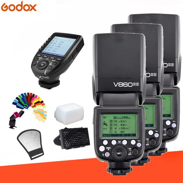 godox flash v860ii*3 li-battery e-ttl hss 1/8000s camera flash speedlite + xpro trigger + gift kit for 
godox flash v860ii*3 li-battery e-ttl hss 1/8000s camera flash speedlite + xpro trigger + gift kit for