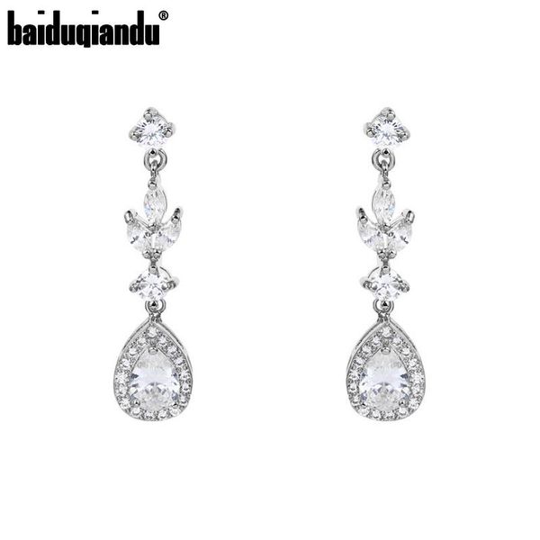 baiduqiandu teardrop cubic zirconia crystal clip drop earrings for women shinning cz drop earring for party wedding, Silver
baiduqiandu teardrop cubic zirconia crystal clip drop earrings for women shinning cz drop earring for party wedding, Silver