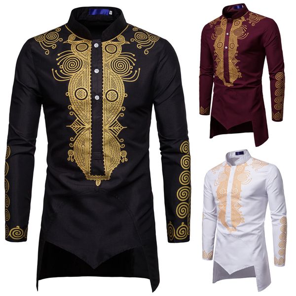 gold foil printed shirts middle east style long sleeve formal casual shirts men shirt for daily, White;black
gold foil printed shirts middle east style long sleeve formal casual shirts men shirt for daily, White;black