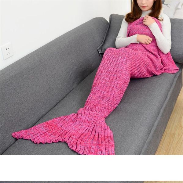 180*90cm mermaid blanket sleeping bag knitted tail blanket handmade crochet mermaid blanket throw bed wrap soft a05
180*90cm mermaid blanket sleeping bag knitted tail blanket handmade crochet mermaid blanket throw bed wrap soft a05
