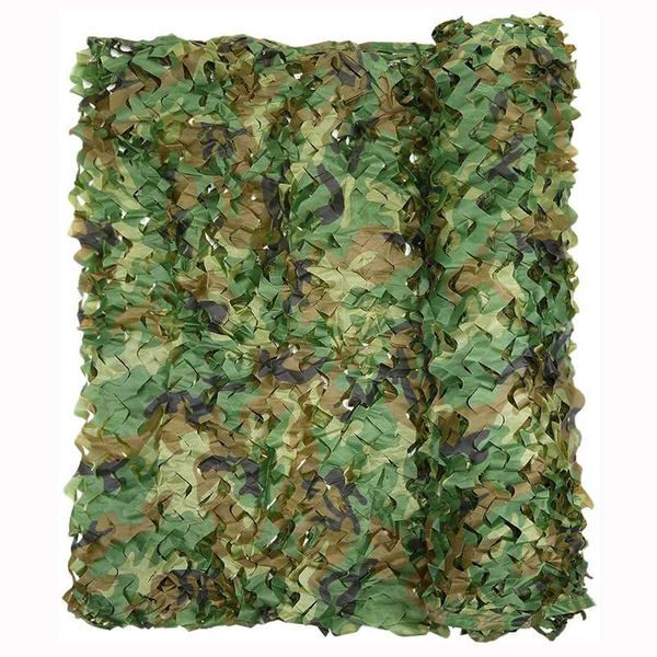4x7m 3.5x8m Camouflage Netting Hunting Blinds Fishing Sunshade Camping Shooting Camo Net Christmas Party Decoration