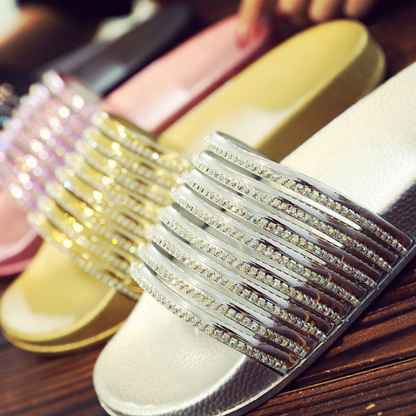 bling crystal women flat slippers soft bottom pvc slipper new outdoor women's flip-flops ladies beach slippers house sandals, Black
bling crystal women flat slippers soft bottom pvc slipper new outdoor women's flip-flops ladies beach slippers house sandals, Black