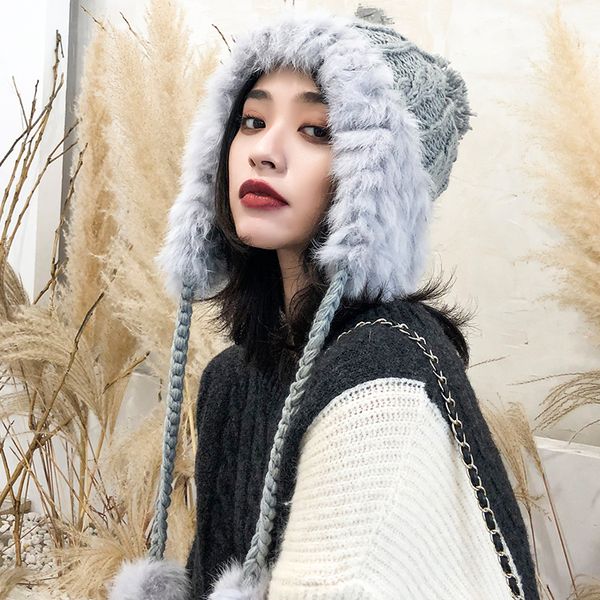 winter beanies for women knitted gorros thicken warm ladies casual fur hat with balls grey winter earmuffs hat beanies, Blue;gray
winter beanies for women knitted gorros thicken warm ladies casual fur hat with balls grey winter earmuffs hat beanies, Blue;gray