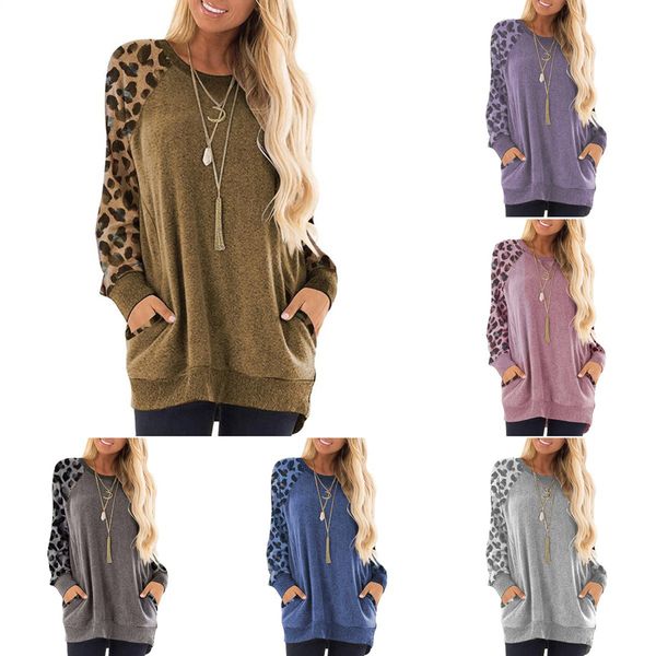 leopard pocket hoodie women patchwork sleeve sweatshirt comfy round neck solid long sleeve shirts ljjo7677, Black
leopard pocket hoodie women patchwork sleeve sweatshirt comfy round neck solid long sleeve shirts ljjo7677, Black