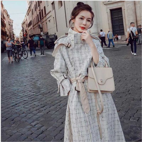 women coat outerwear winter clothing fashion designs warm woolen blends female elegant single-breasted plaid woolen coat s175, Black
women coat outerwear winter clothing fashion designs warm woolen blends female elegant single-breasted plaid woolen coat s175, Black