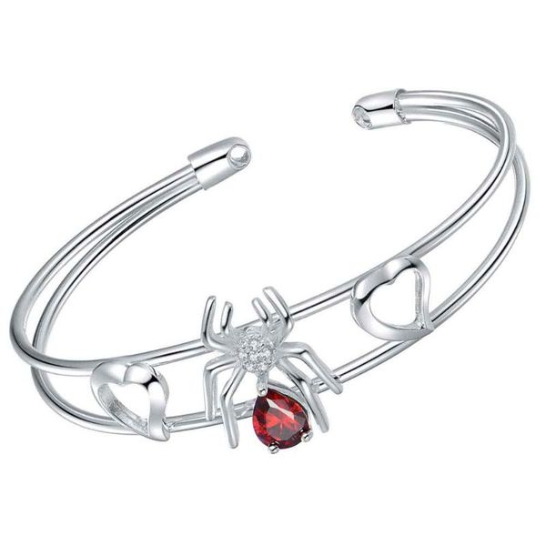 new style fashion silver plated jewelry red crystal spider bangle gifts for women ak167, Black
new style fashion silver plated jewelry red crystal spider bangle gifts for women ak167, Black