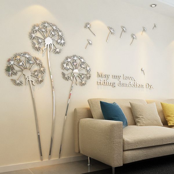 diy home decoration mirror wall stickers modern design dandelion acrylic sticker living room tv background art wallpaper mural
diy home decoration mirror wall stickers modern design dandelion acrylic sticker living room tv background art wallpaper mural