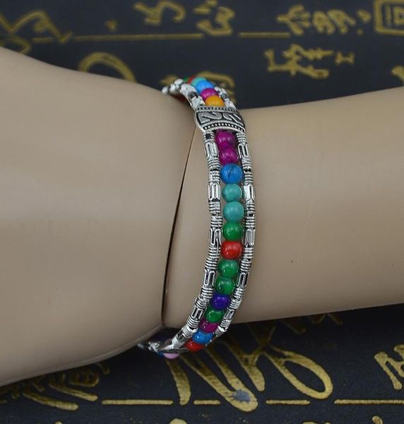 fashion style boho vintage carved flower green stone colorful blue bead leaf pendant bracelet cuff bangles for girl or women, Black
fashion style boho vintage carved flower green stone colorful blue bead leaf pendant bracelet cuff bangles for girl or women, Black