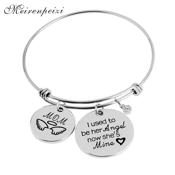 bangle angel mom bracelets women i used to be her now she's mine gift for mother birthday statement heart dangle bangles, Black
bangle angel mom bracelets women i used to be her now she's mine gift for mother birthday statement heart dangle bangles, Black