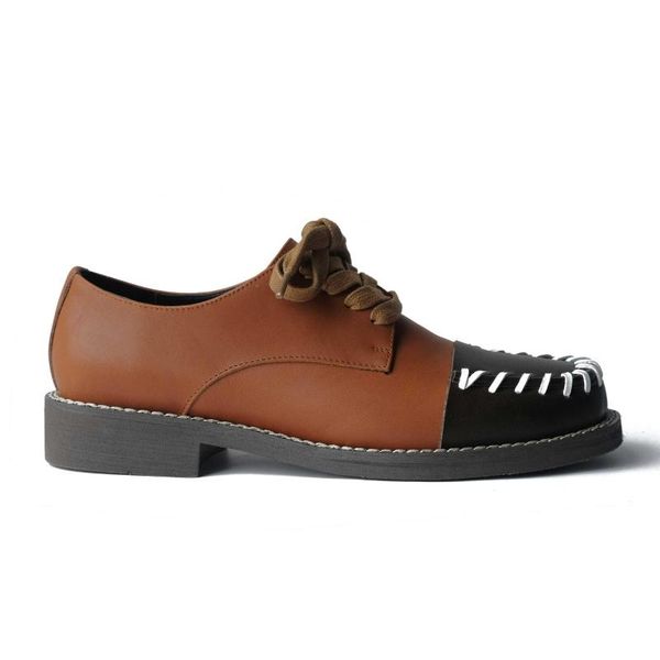 new mixed colors cow leather round toe low thick heels handmade suture leisure lace up british school shoes 26, Black
new mixed colors cow leather round toe low thick heels handmade suture leisure lace up british school shoes 26, Black