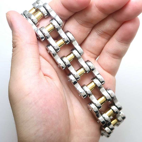 men's 316l stainless steel cool polishing classic motorcycle chain biker rider bracelet for gift, Black
men's 316l stainless steel cool polishing classic motorcycle chain biker rider bracelet for gift, Black