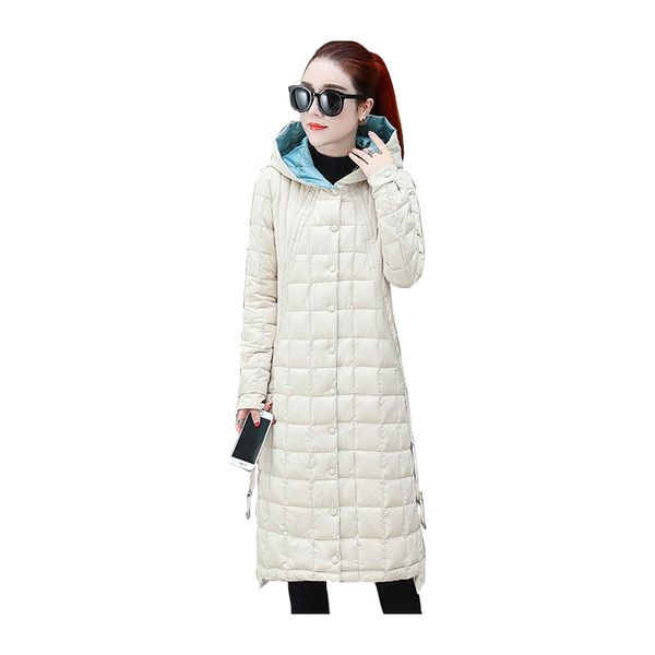 women x-long winter jacket thin slim hooded windproof warm bio down coat oversize cotton padded parkas casaco feminino, Black
women x-long winter jacket thin slim hooded windproof warm bio down coat oversize cotton padded parkas casaco feminino, Black
