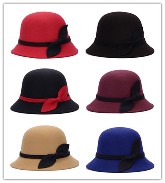 autumn and winter cold imitation wool felt hat leaves ms bowknot fashion hat hat wholesale restoring ancient ways, Blue;gray
autumn and winter cold imitation wool felt hat leaves ms bowknot fashion hat hat wholesale restoring ancient ways, Blue;gray