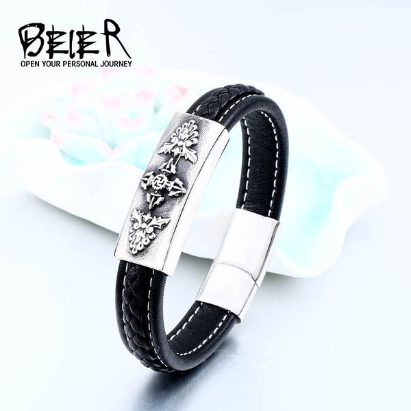 beier punk wholesale drop ship man's cross flower leather bracelet fashion bangle for man jewelry gift bc-l041, Red;blue
beier punk wholesale drop ship man's cross flower leather bracelet fashion bangle for man jewelry gift bc-l041, Red;blue