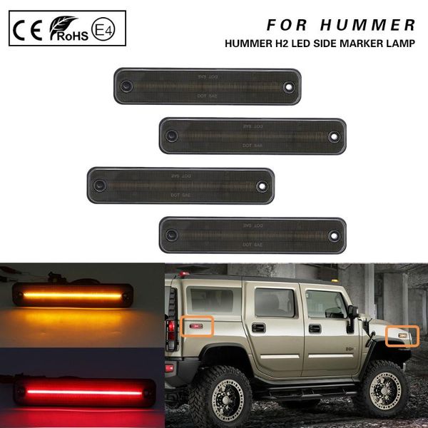 4pcs for hummer h2 2003-2009 led side marker light lamp smoked front & rear amber/red
4pcs for hummer h2 2003-2009 led side marker light lamp smoked front & rear amber/red