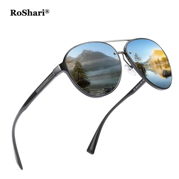 roshari brand fashion sunglasses polarized uv400 driving glasses p0019, White;black 
roshari brand fashion sunglasses polarized uv400 driving glasses p0019, White;black
