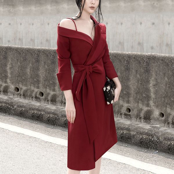 wine red one-shoulder asymmetrical dress women clothing 2020 new fashion sashes elegant solid & club dresses l003, Black;gray
wine red one-shoulder asymmetrical dress women clothing 2020 new fashion sashes elegant solid & club dresses l003, Black;gray