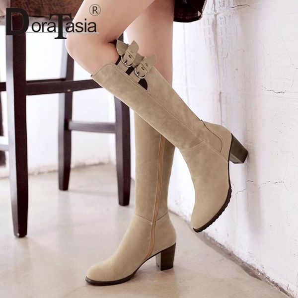 boots doratasia female flock round toe buckle high heels mid calf winter women fashion office wholesale shoes woman, Black
boots doratasia female flock round toe buckle high heels mid calf winter women fashion office wholesale shoes woman, Black