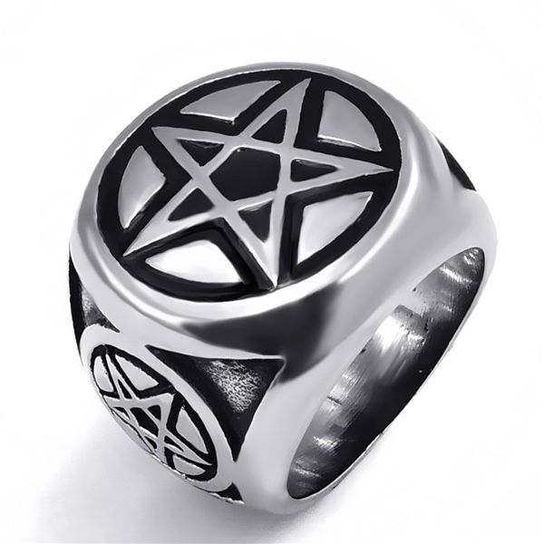 cluster rings fdlk men's fashion classic star punk ring band wicca magic pentagram pentacle biker jewelry, Golden;silver
cluster rings fdlk men's fashion classic star punk ring band wicca magic pentagram pentacle biker jewelry, Golden;silver