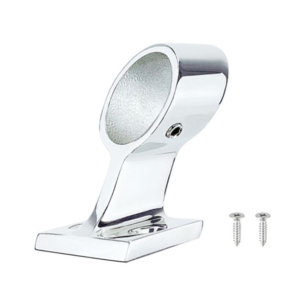 stainless steel boat hand rail fitting 60 deg left end stachion, 22mm
