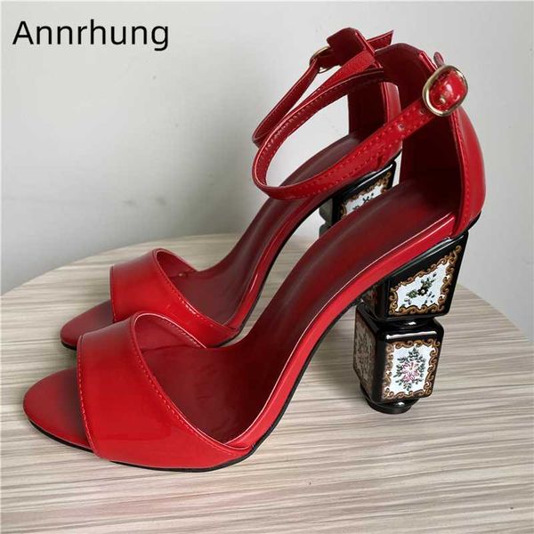 printed flower square heel wedding shoes woman one-strap cover heels red patent leather high heel sandals women, Black
printed flower square heel wedding shoes woman one-strap cover heels red patent leather high heel sandals women, Black