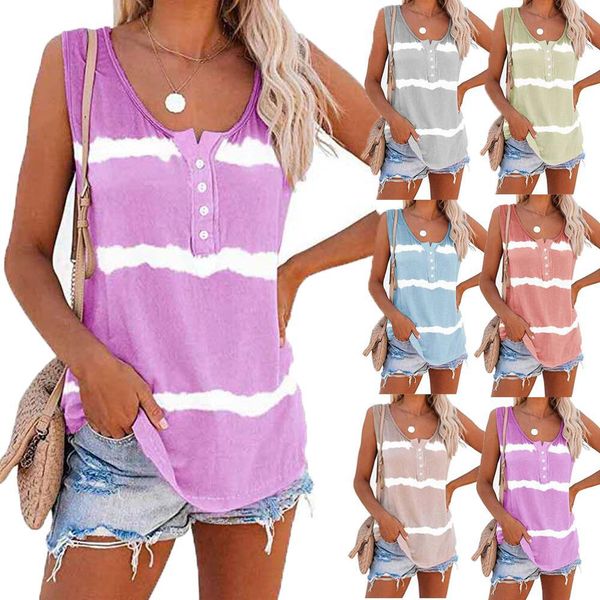 womens tank tie dye sleeveless casual summer button up t-shirt gradient tie-dye t-shirt buttoned vest, White
womens tank tie dye sleeveless casual summer button up t-shirt gradient tie-dye t-shirt buttoned vest, White