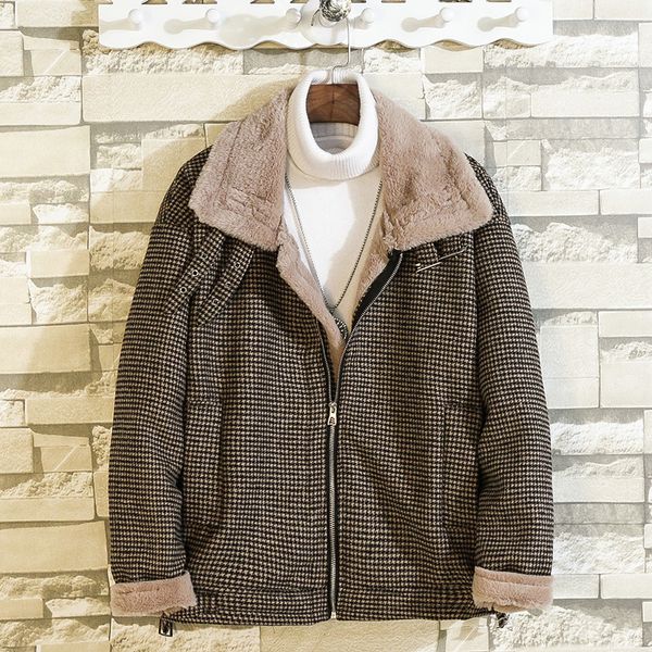 men's down & parkas 2021 autumn and winter loose trend fur houndstooth short coat cotton large size m-5xl plus velvet inner warm, Black
men's down & parkas 2021 autumn and winter loose trend fur houndstooth short coat cotton large size m-5xl plus velvet inner warm, Black
