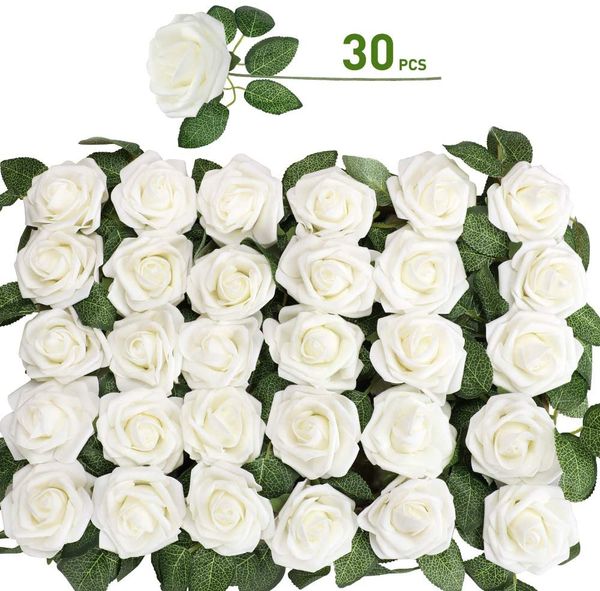 roses artificial flowers 30pcs/box silk foam with stem leaves home decoration diy for wedding bouquets centerpieces shower arrangements par
roses artificial flowers 30pcs/box silk foam with stem leaves home decoration diy for wedding bouquets centerpieces shower arrangements par