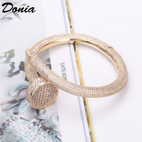 Donia jewelry party European and American fashion large nail classic micro inlaid Zirconia Bracelet women's bracelet all Zircon Bracelet bir
Donia jewelry party European and American fashion large nail classic micro inlaid Zirconia Bracelet women's bracelet all Zircon Bracelet bir