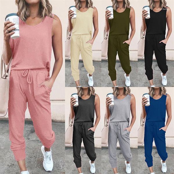 casual comfortable womens designer two piece pants o neck with long pants ladies 2pcs pure color summer womens tracksuits sleeveless, Gray
casual comfortable womens designer two piece pants o neck with long pants ladies 2pcs pure color summer womens tracksuits sleeveless, Gray