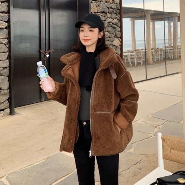 winter teddy coat woman thick warm lapel long sleeve zipper fluffy fake fur jackets female fashion overcoat plus size 2020#g30, Black
winter teddy coat woman thick warm lapel long sleeve zipper fluffy fake fur jackets female fashion overcoat plus size 2020#g30, Black