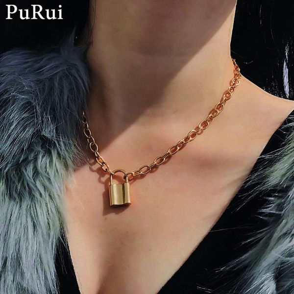 chokers goth cuban link chain choker necklace women punk hiphop long padlock pendant minimalist collar fashion jewelry, Golden;silver
chokers goth cuban link chain choker necklace women punk hiphop long padlock pendant minimalist collar fashion jewelry, Golden;silver