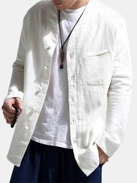 mens apparel fashion designer handsome shirts solid color mandarin collar shirt flax long sleeve summer casual, White;black
mens apparel fashion designer handsome shirts solid color mandarin collar shirt flax long sleeve summer casual, White;black