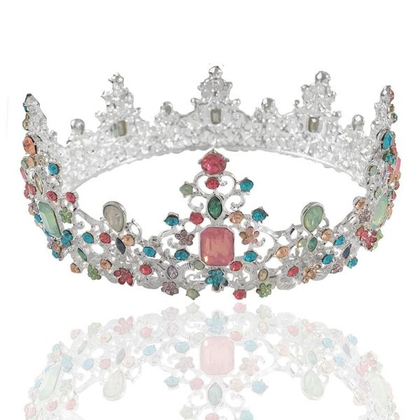 colorful luxury crystal queen full round crowns baroque king rhinestone big tiaras headpieces princess wedding jewelry, Golden;silver
colorful luxury crystal queen full round crowns baroque king rhinestone big tiaras headpieces princess wedding jewelry, Golden;silver