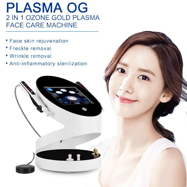 Image of 2in1 Golden Plasma Pen for Skin Tightening Jet Plasma Lift Facial Wrinkle Freckle Spots Scars Acne Removal Ozone Plasma Beauty Care Machine