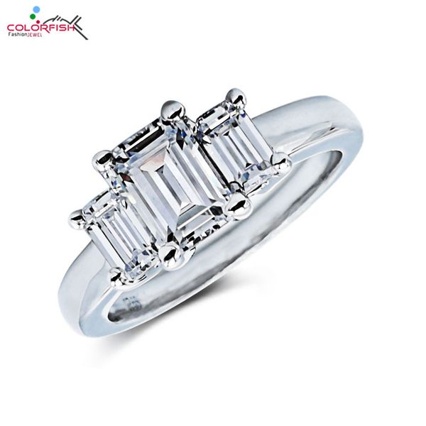 colorfish luxury 1.5 ct emerald cut three stone engagement ring 925 sterling silver sona simulated diamond jewelry 3-stone rings, Golden;silver
colorfish luxury 1.5 ct emerald cut three stone engagement ring 925 sterling silver sona simulated diamond jewelry 3-stone rings, Golden;silver