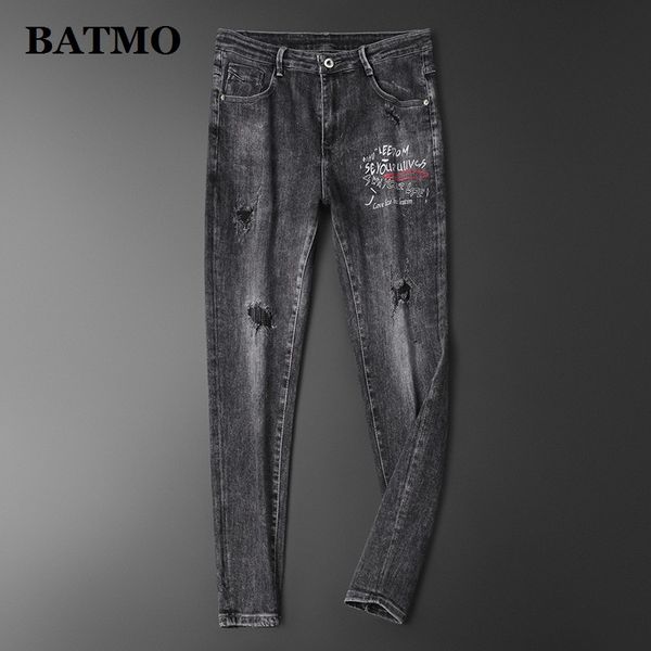 men's jeans batmo 2021 arrival autumn fashion holes slim ,skiny men,pencil pants,a02, Blue
men's jeans batmo 2021 arrival autumn fashion holes slim ,skiny men,pencil pants,a02, Blue