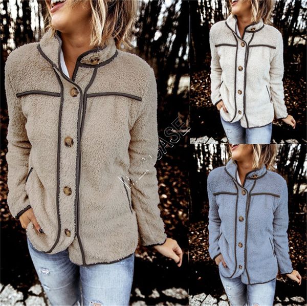women sherpa fleece jacket coat pannlled button patchwork jackets trendy stand collar coats warm winter hoodies windbreaker outerwear d82602, White
women sherpa fleece jacket coat pannlled button patchwork jackets trendy stand collar coats warm winter hoodies windbreaker outerwear d82602, White