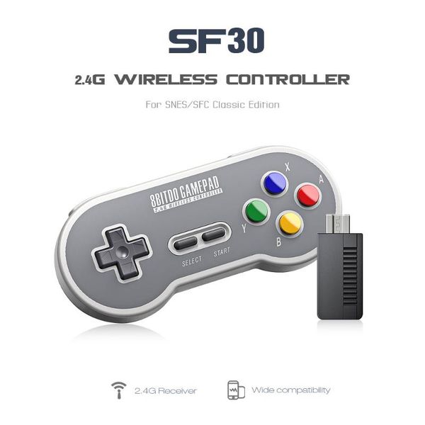 8bitdo sf30 wireless gamepad с 2.4g приемник для snes / sfc классический usb подключение игровой контроллер для raspberry pi macos pc tv
8bitdo sf30 wireless gamepad с 2.4g приемник для snes / sfc классический usb подключение игровой контроллер для raspberry pi macos pc tv