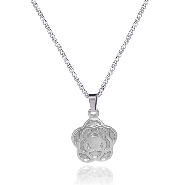 rose shape stainless steel pendant necklace men's simple charm necklace women fashion jewelry gift accessories, Silver
rose shape stainless steel pendant necklace men's simple charm necklace women fashion jewelry gift accessories, Silver