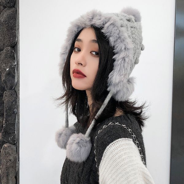winter beanies for women thick warm knitted gorros with balls ladies faux fur hats fashion winter women's grey hats and beanies, Blue;gray
winter beanies for women thick warm knitted gorros with balls ladies faux fur hats fashion winter women's grey hats and beanies, Blue;gray