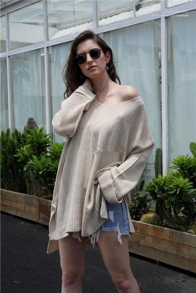 solid donna casual dresses split hem womens designer sweaters fashion loose long sleeve knites dress, White;black
solid donna casual dresses split hem womens designer sweaters fashion loose long sleeve knites dress, White;black