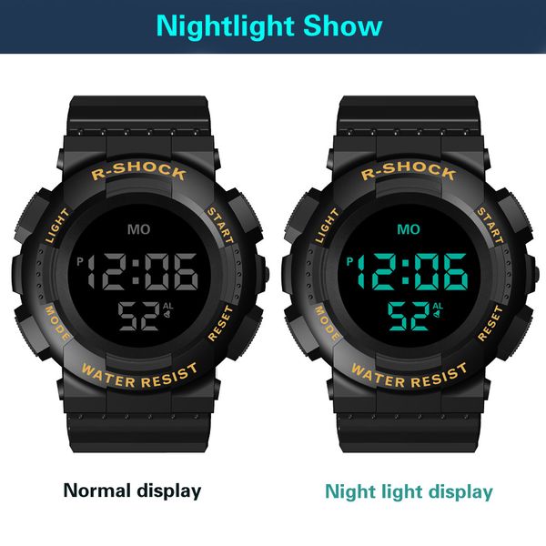 mens digital led watch date sport men outdoor electronic watches montre homme, Slivery;brown
mens digital led watch date sport men outdoor electronic watches montre homme, Slivery;brown